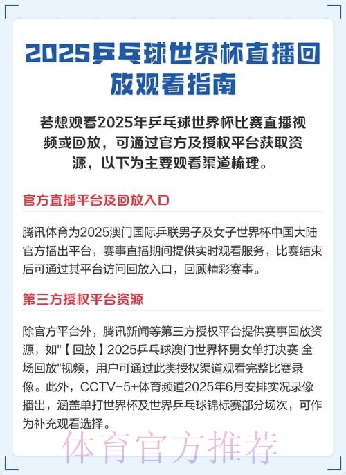 免费观看世界杯外围高清官方直播指南